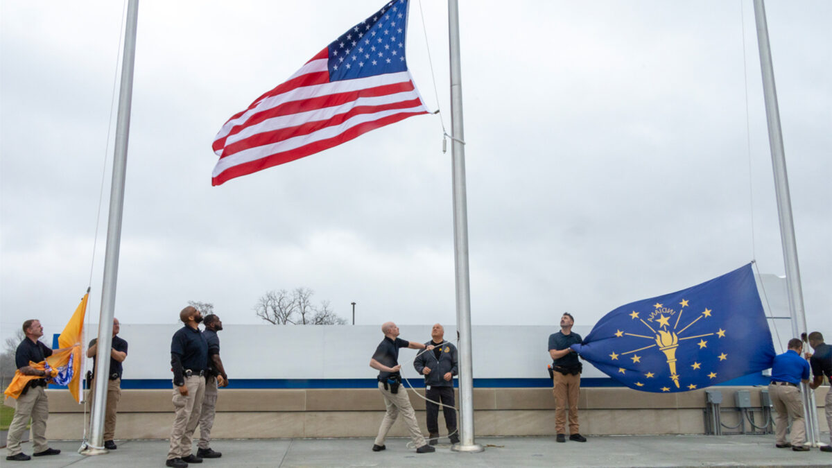 First Flag Raising Marks Milestone at New ILEA Entrance